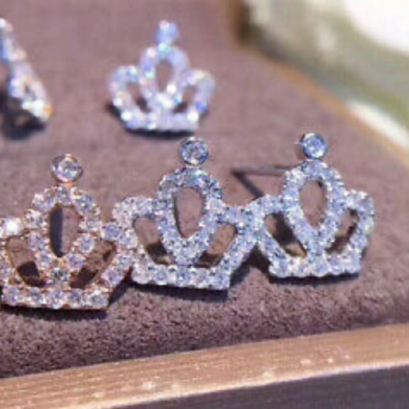 New Sterling silver diamond earrings - Picture 2 of 2